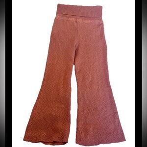 Womens XS Free People Ribbed Flare Pants - burnt orange